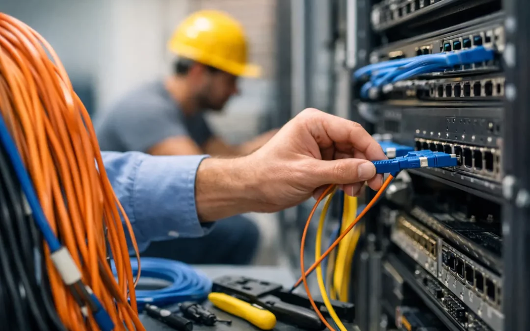 Instalación de fibra y cableado estructurado